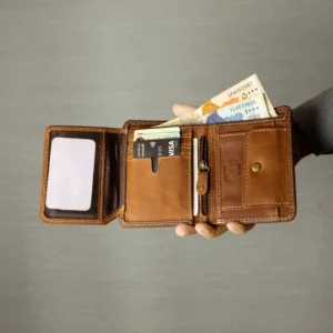 Nookleathers Handmade Dark Brown Leather Wallet – Vintage Elegance